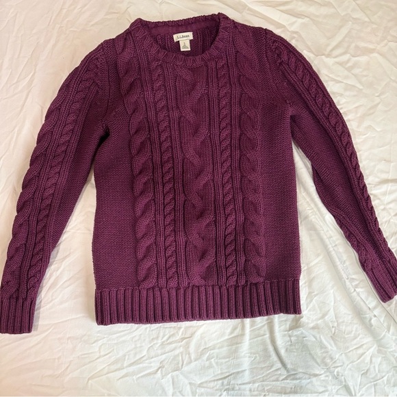L.L. Bean Sweaters - L.L. Bean Women's chunky cableknit sweater 100% cotton